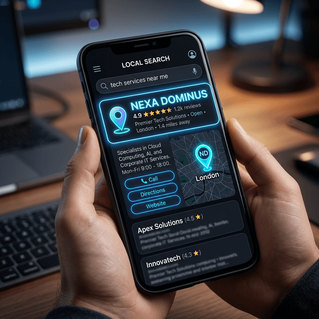 Futuristic glowing map of a high tech city